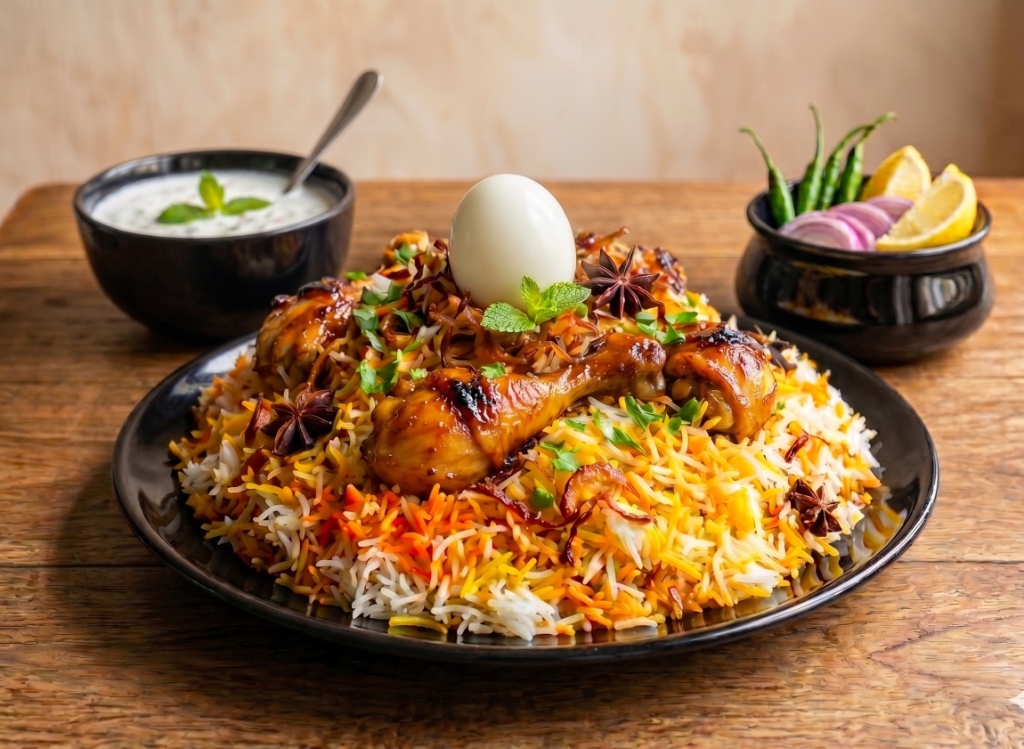 Hyderabadi Chicken Dum Biryani